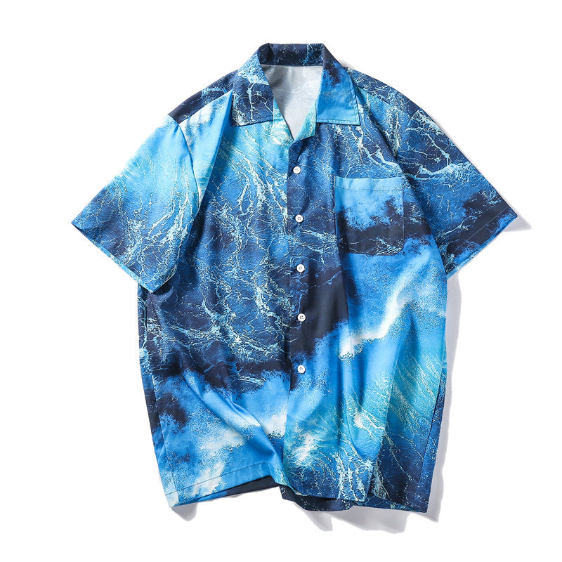 Men's Hawaii Beach Loose Summer Flower Shirt