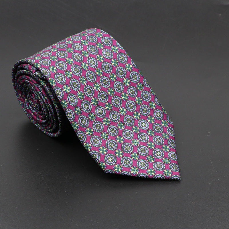 Super Soft Bohemian Silk Tie Men’s Fashion 75mm Necktie