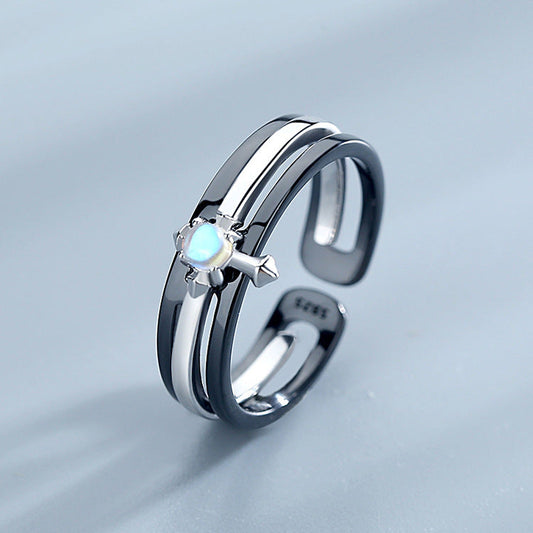S925 Silver Couples Ring