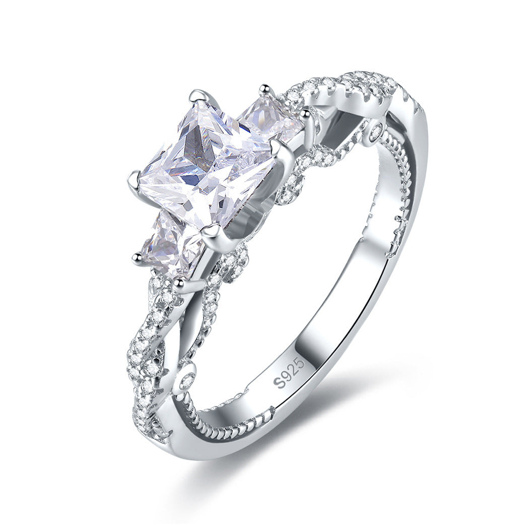 925 Silver Diamond White Ring