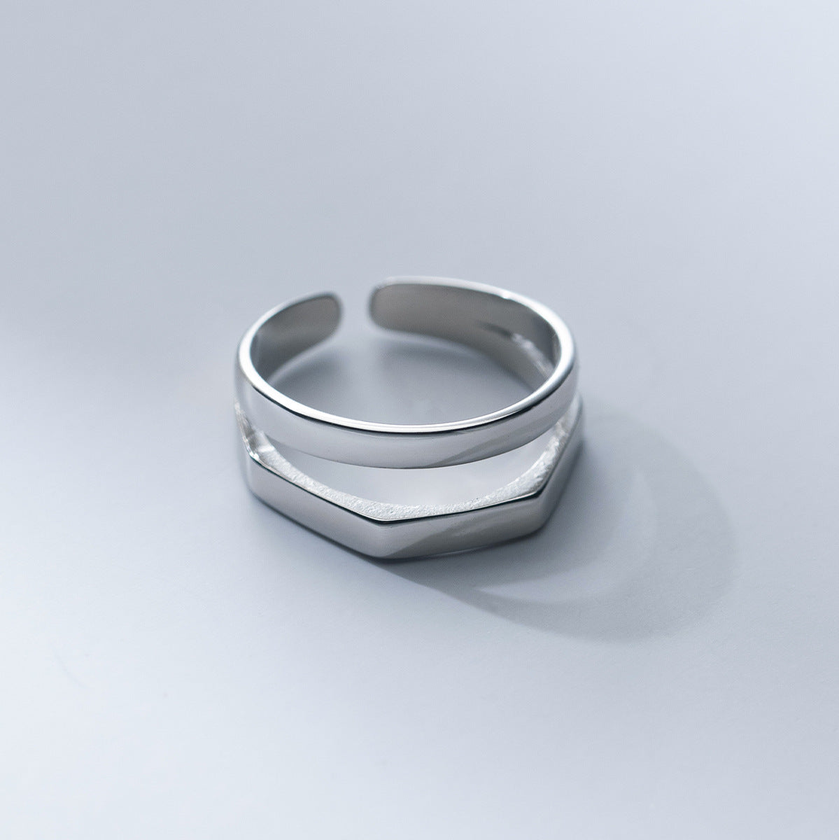 S925 Silver Double Layer Ring