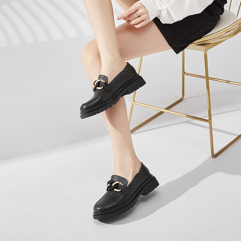 Casual One-Leg Leather Shoes