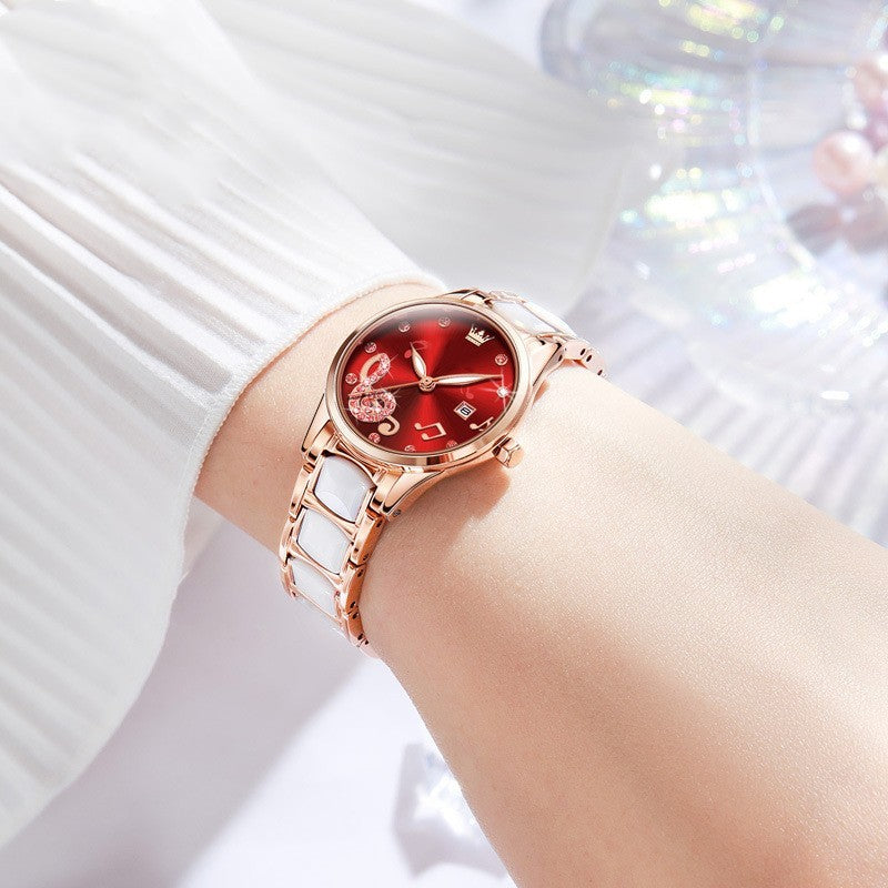 Diamond Inlaid Women's Quartz Watch