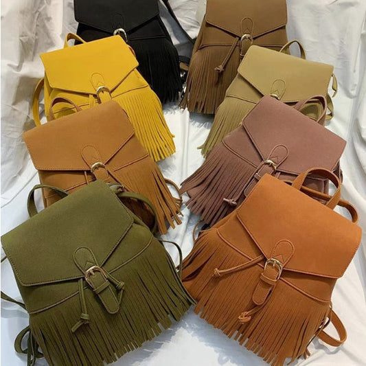 Frosted Women’s Tassel Backpack