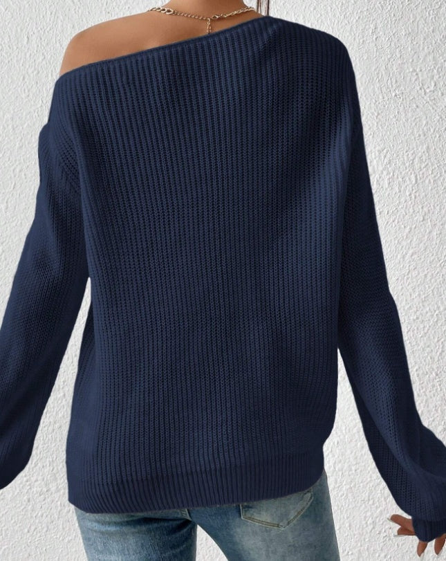 Asymmetrical Shoulder Sweater