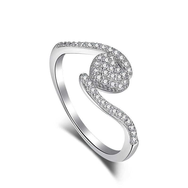 S925 Sterling Silver Diamond Ring