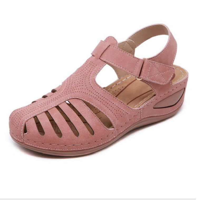 Women’s Plus Size Retro Wedge Sandals