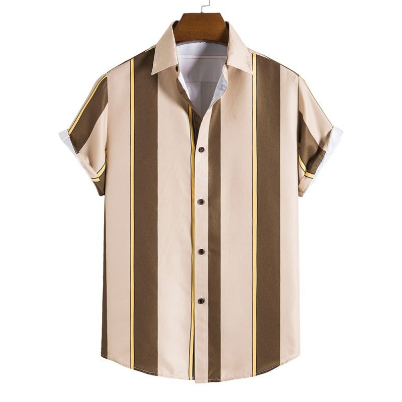 Men's Striped Short Sleeve Shirt