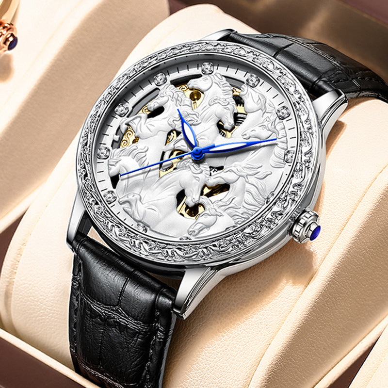 Hollow Automatic Mechanical Waterproof Watch
