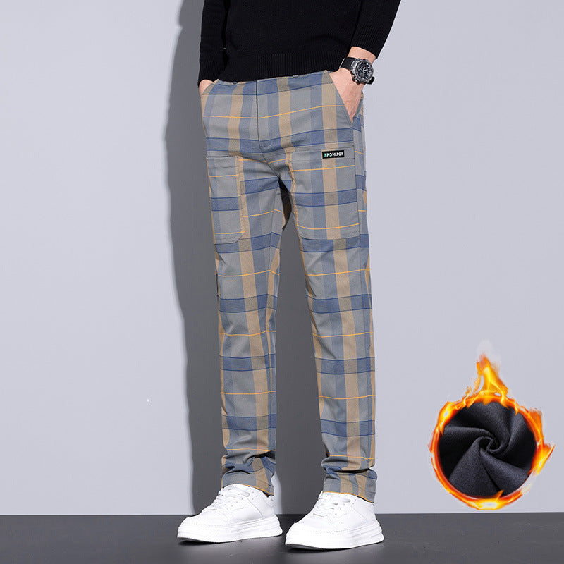 Men's Plaid All-match Pants