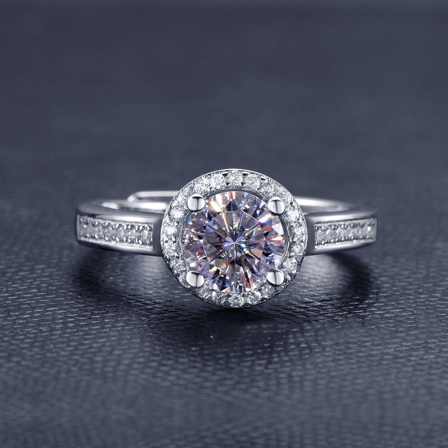 S925 Silver Diamond Carat Ring