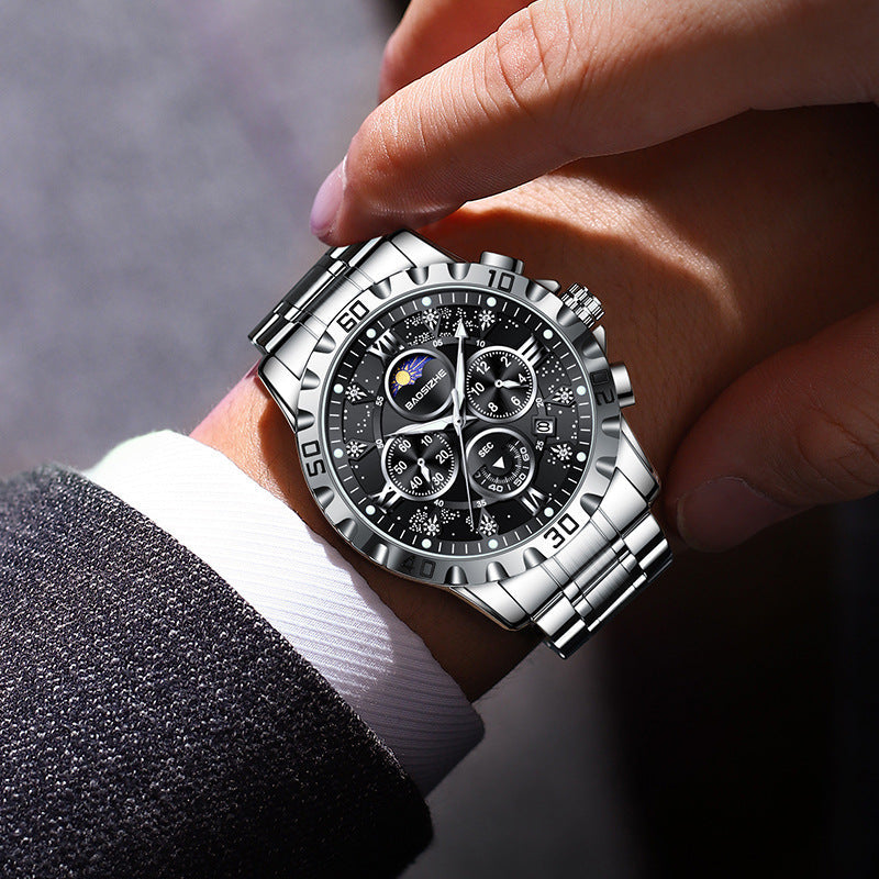 Men’s Automatic Steel Waterproof Quartz Watch