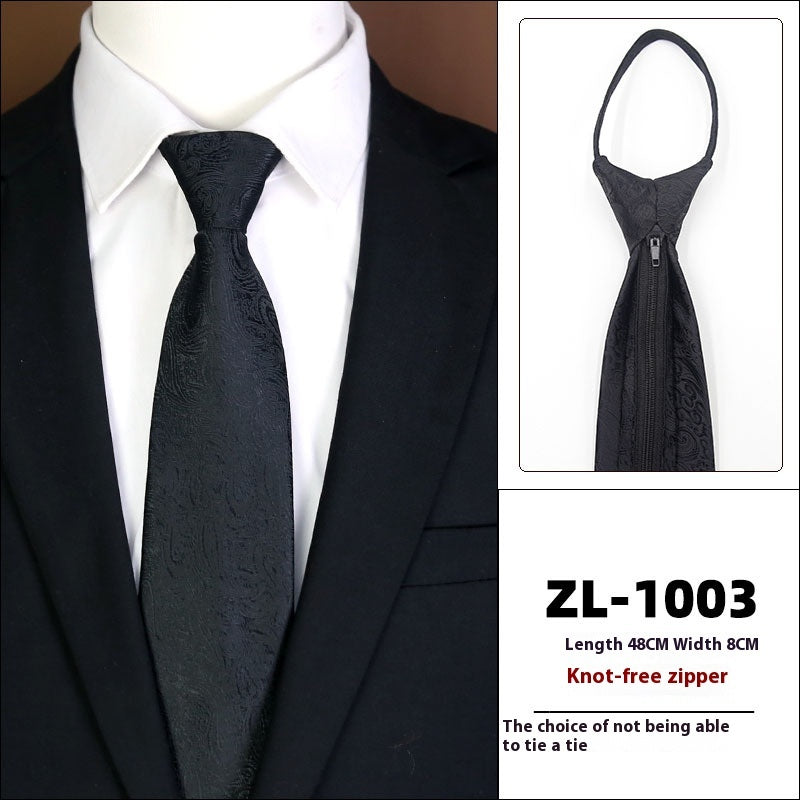 Men's Business Zipper Tie