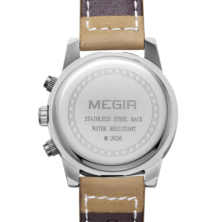 Men’s Three-Eye Luminous Sports Watch