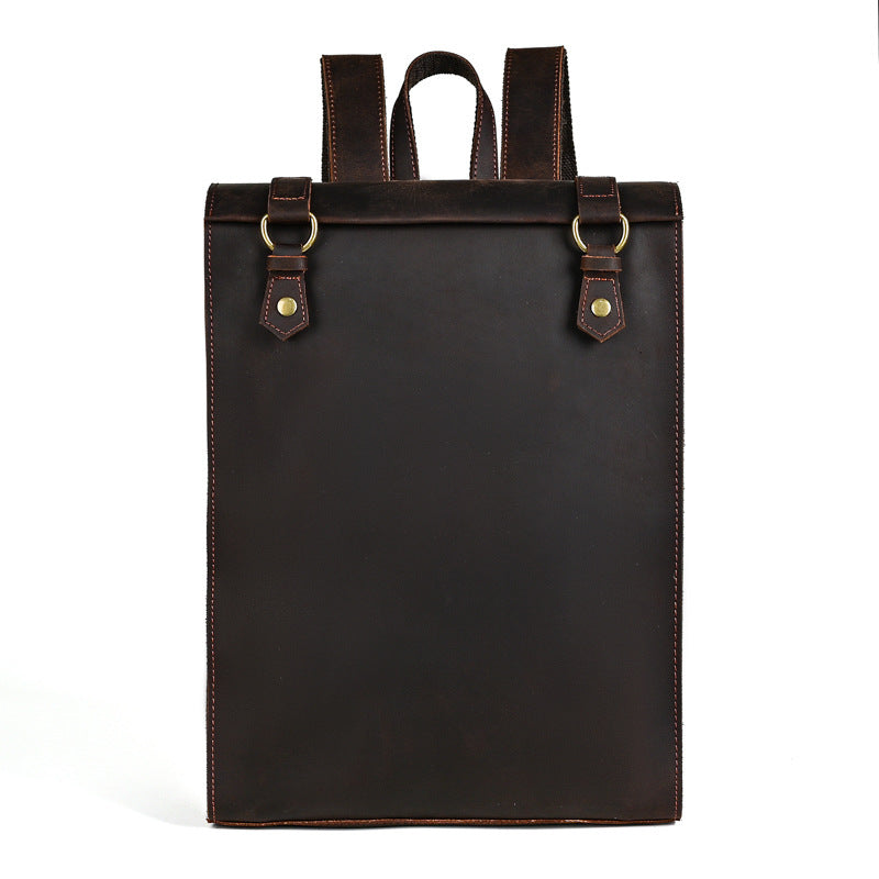 Crazy Horse Leather Men's Backpack