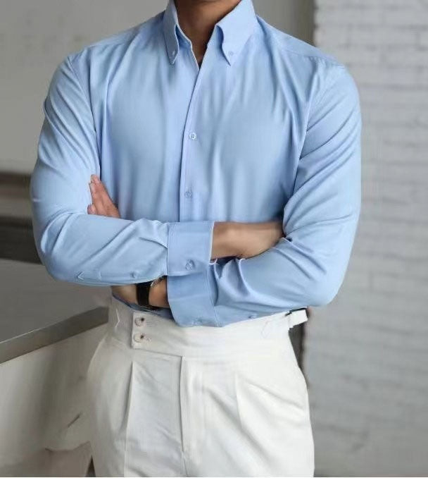 Men’s Long Sleeve Business Slim Shirt