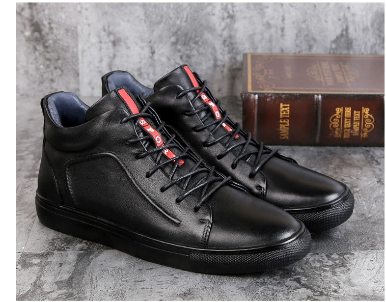 Men's Warm Leather Cotton Shoes