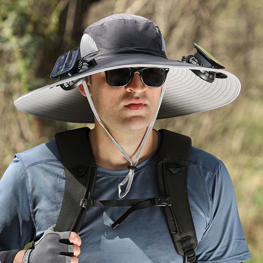 Twin Fan Solar Rechargeable Sunshade Hat