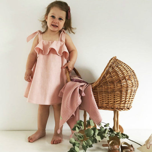 Fashion Ruffle Pleated Skirt Dress