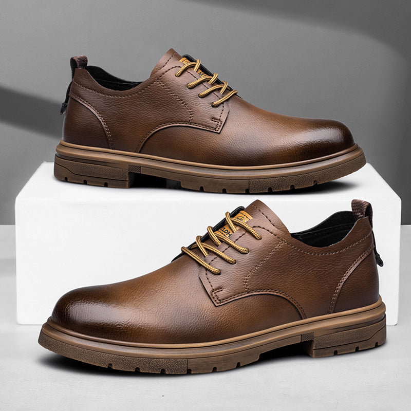 Cowhide Business Platform Men's Shoes