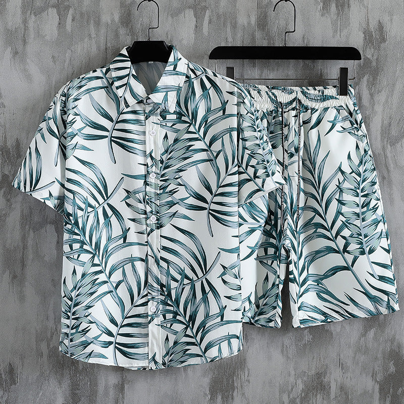 Beach Printed Men's Two-piece Suit