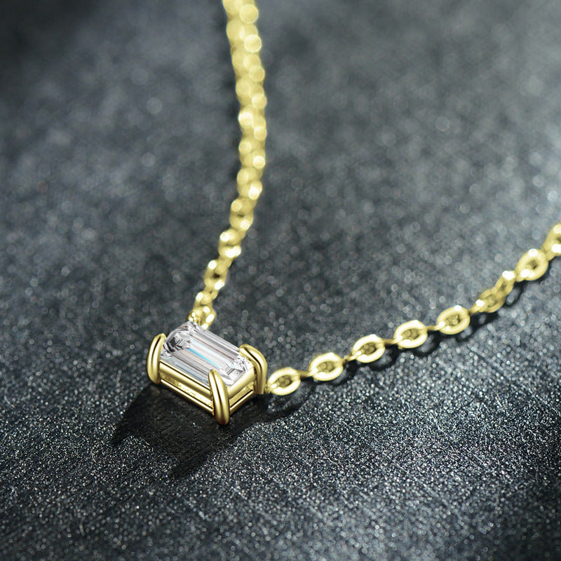 Fashion Rectangular Zircon Necklace For Women