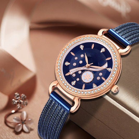 Diamond Steel Mesh Watch