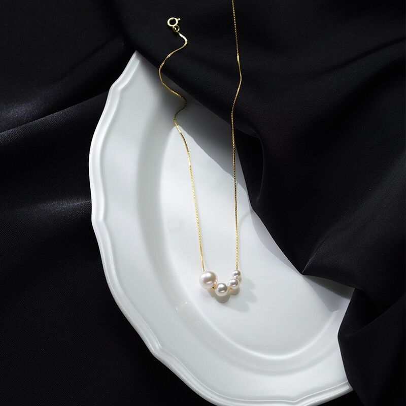 S925 Silver Pearl Necklace for Women