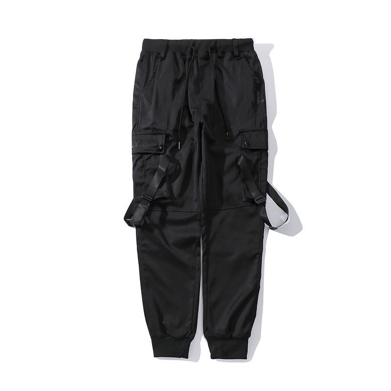 Men's Black Functional Skinny Overalls