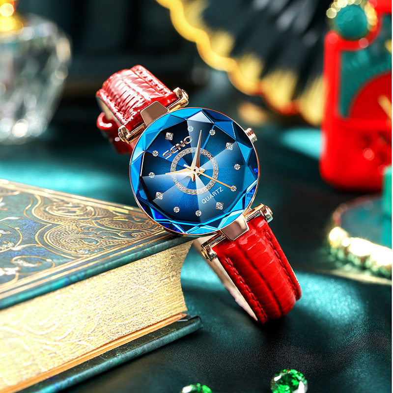Women’s Solid Glass Waterproof Watch
