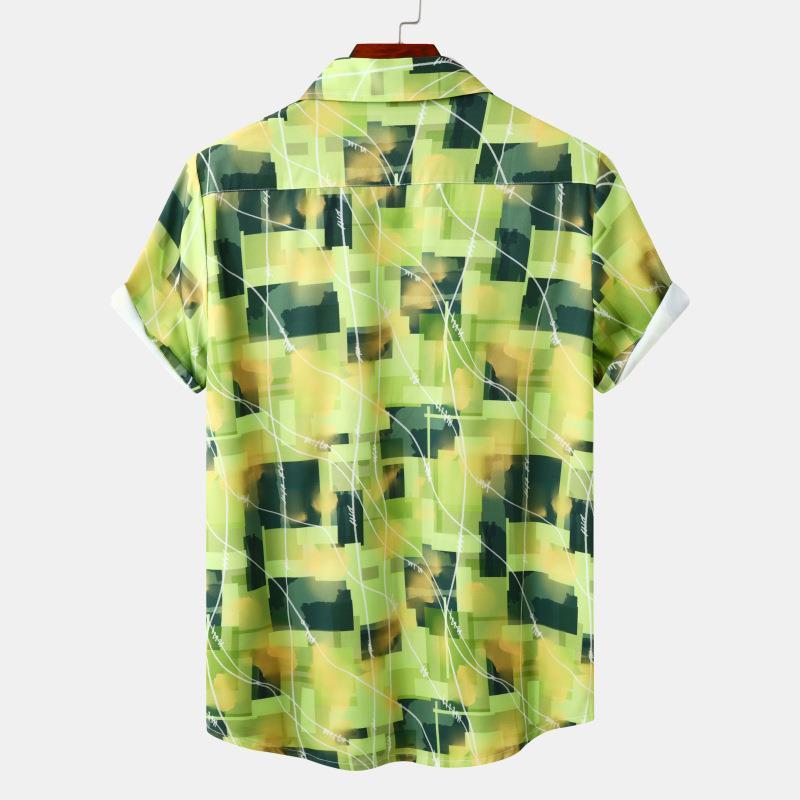 Men's Ink Painting Plum Shirt