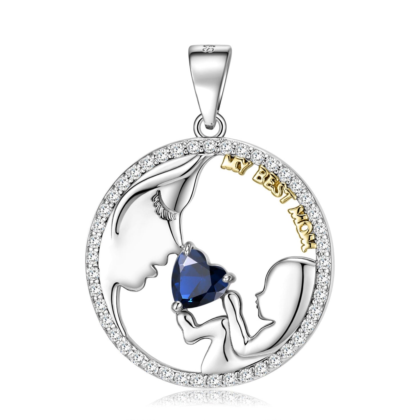 S925 Silver Mom & Baby Necklace