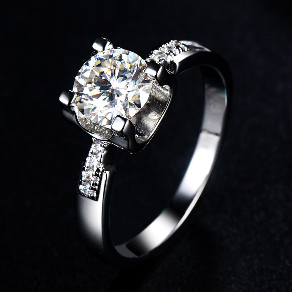 S925 Silver Women’s Classic Diamond Ring