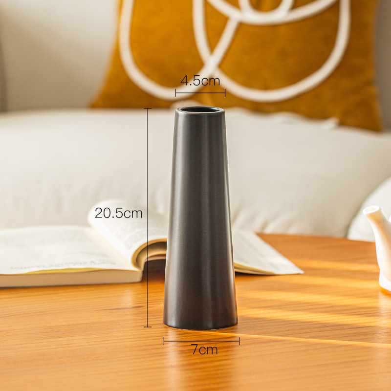 Narrow-Mouth Tulip Ceramic Vase