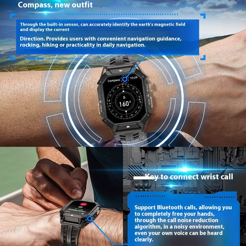 Smartwatch Bluetooth Calling Voice Assistant Compass