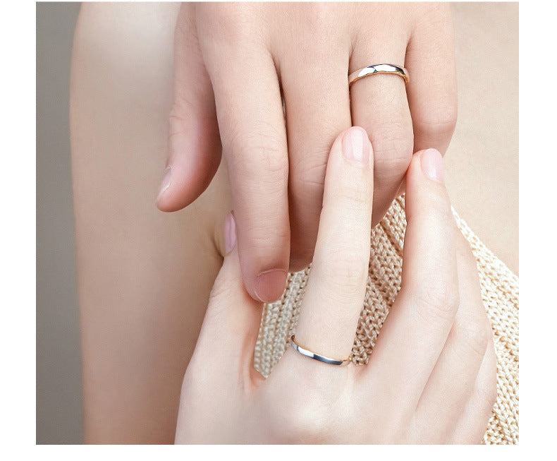 S925 Silver Haoyue Sea Couple Ring