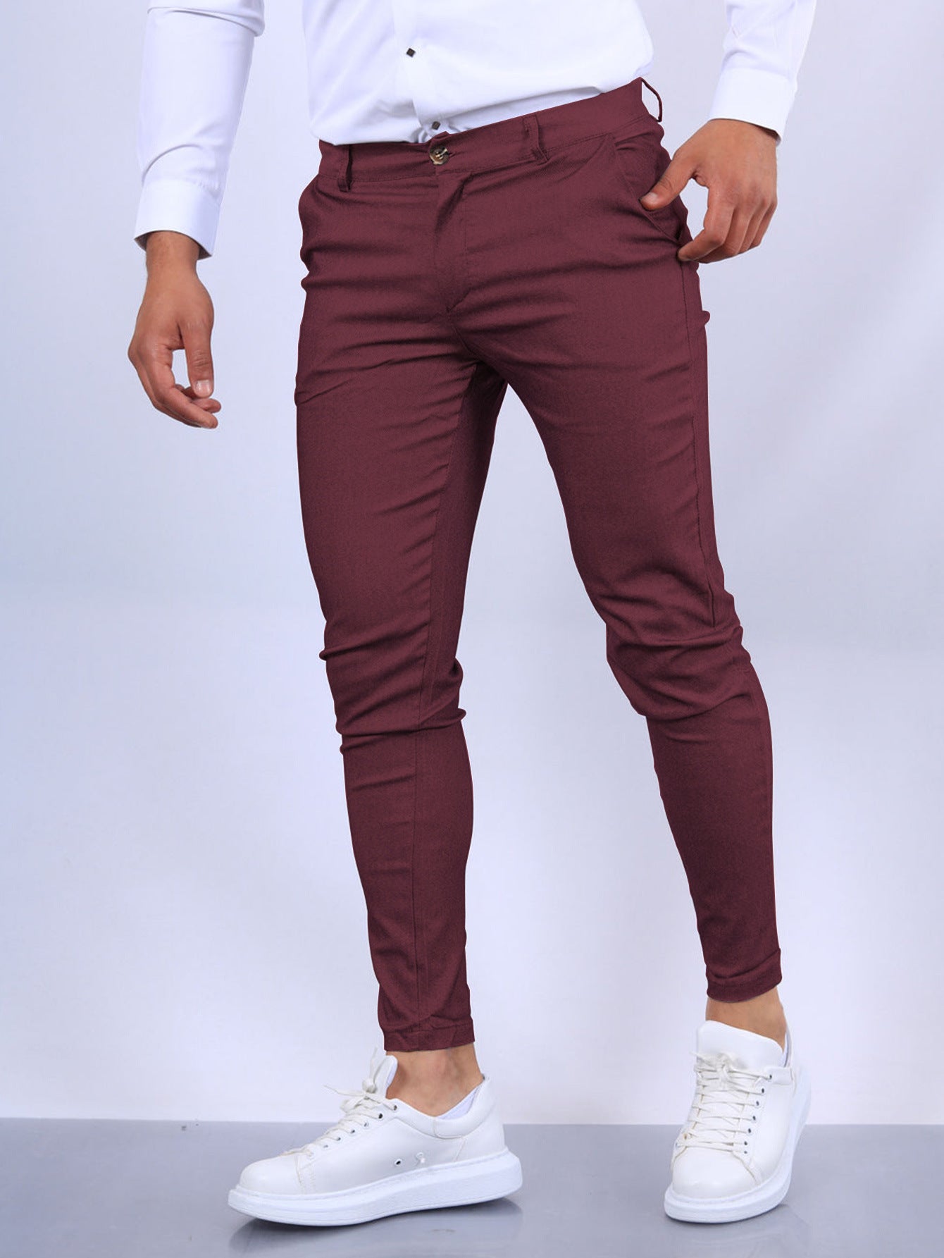 Men’s Slim Button Office Pants