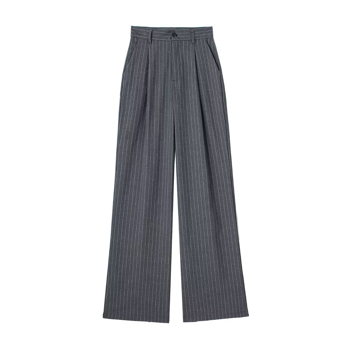 Women's French Pleated Wide Trousers