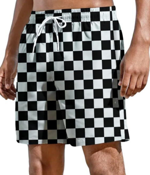 Men's Beach Print Loose Shorts