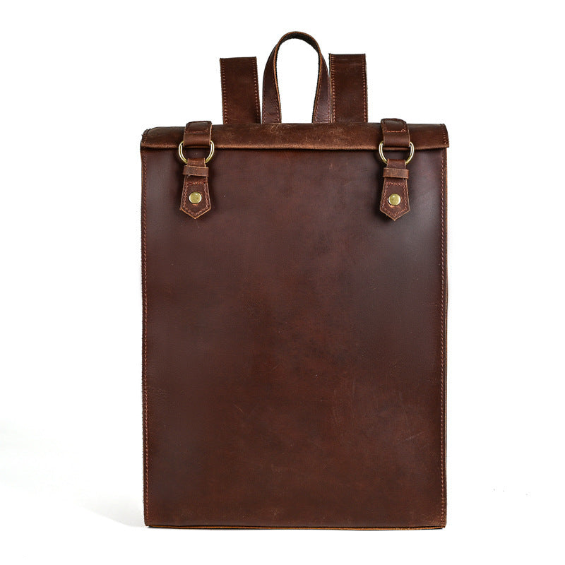 Crazy Horse Leather Men's Backpack