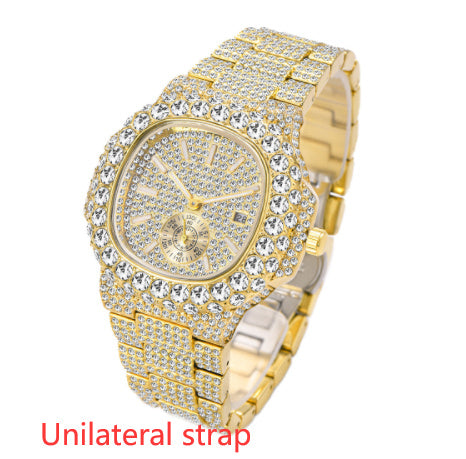 Gold Full Diamond Luminous Business Watch