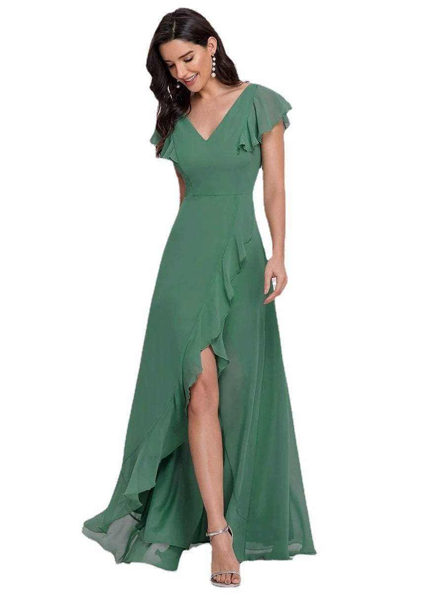 Elegant Wrap Split Skirt