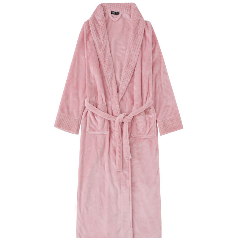 Thick Flannel Fashion Bathrobe