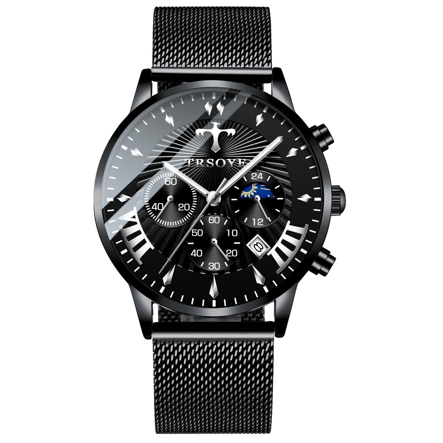 Business Quartz Calendar Luminous Waterproof Watch