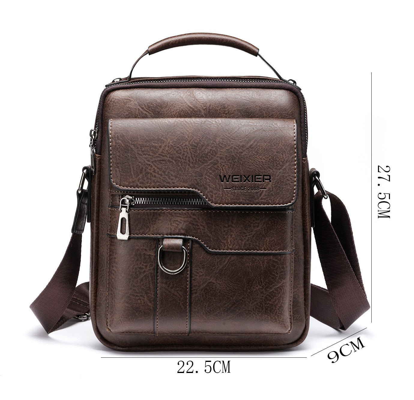 Men’s Retro PU Leather Messenger Bag