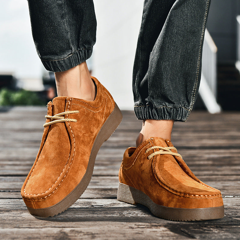 British Style Suede Leather Travel Sneakers