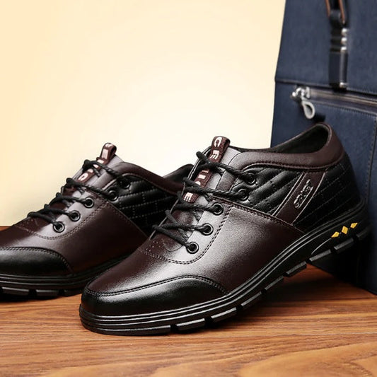Casual Leather Shoes High Inner
