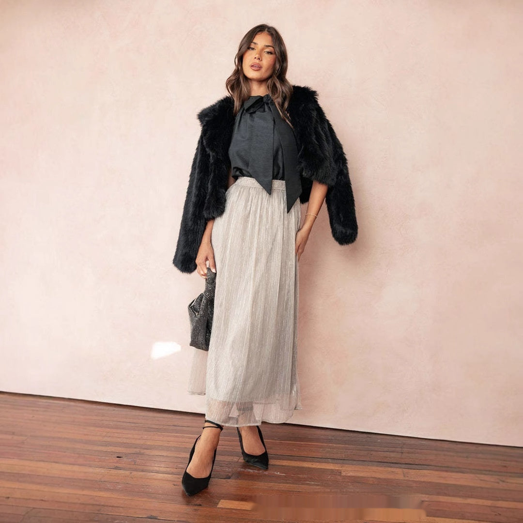 French Style Silk Skirt