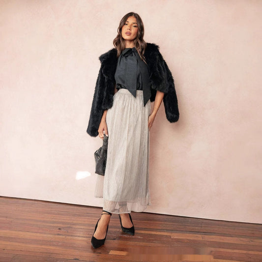 French Style Silk Skirt