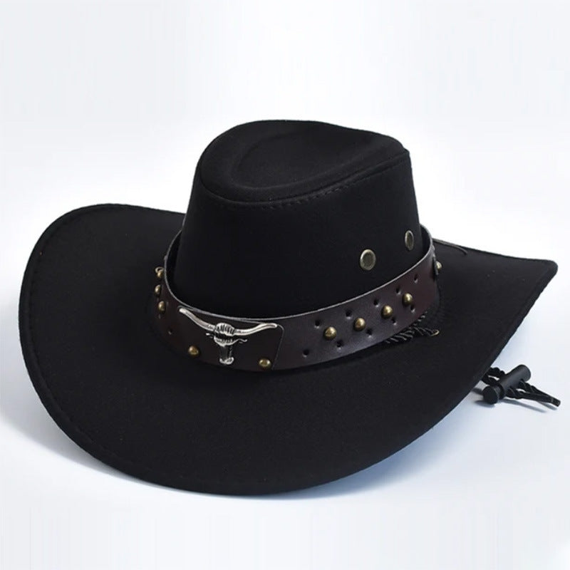 Retro Western Suede Cowboy Hat
